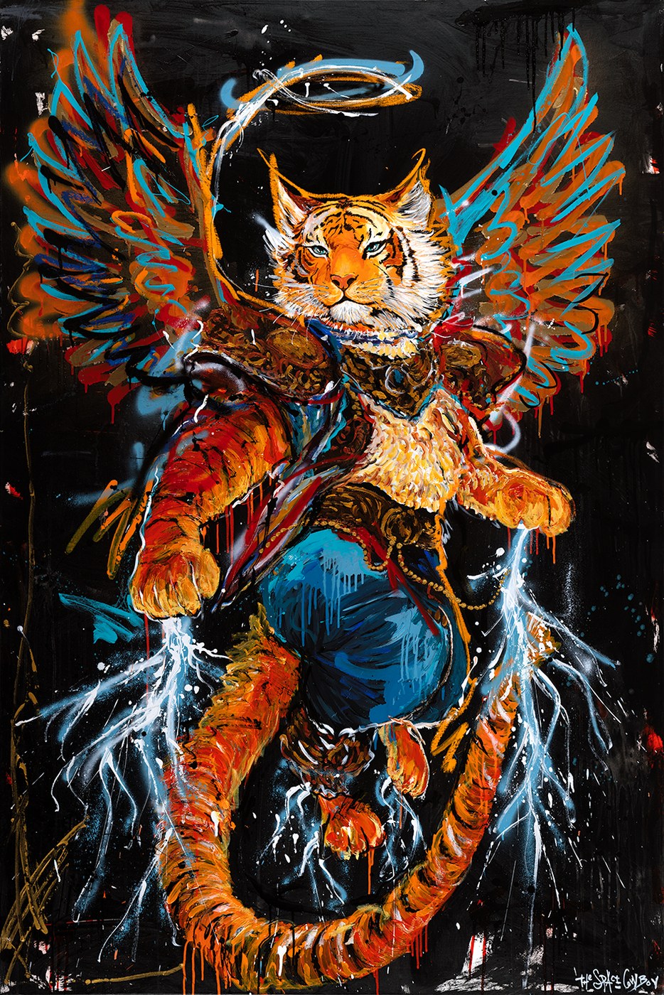 God of lightning paper print