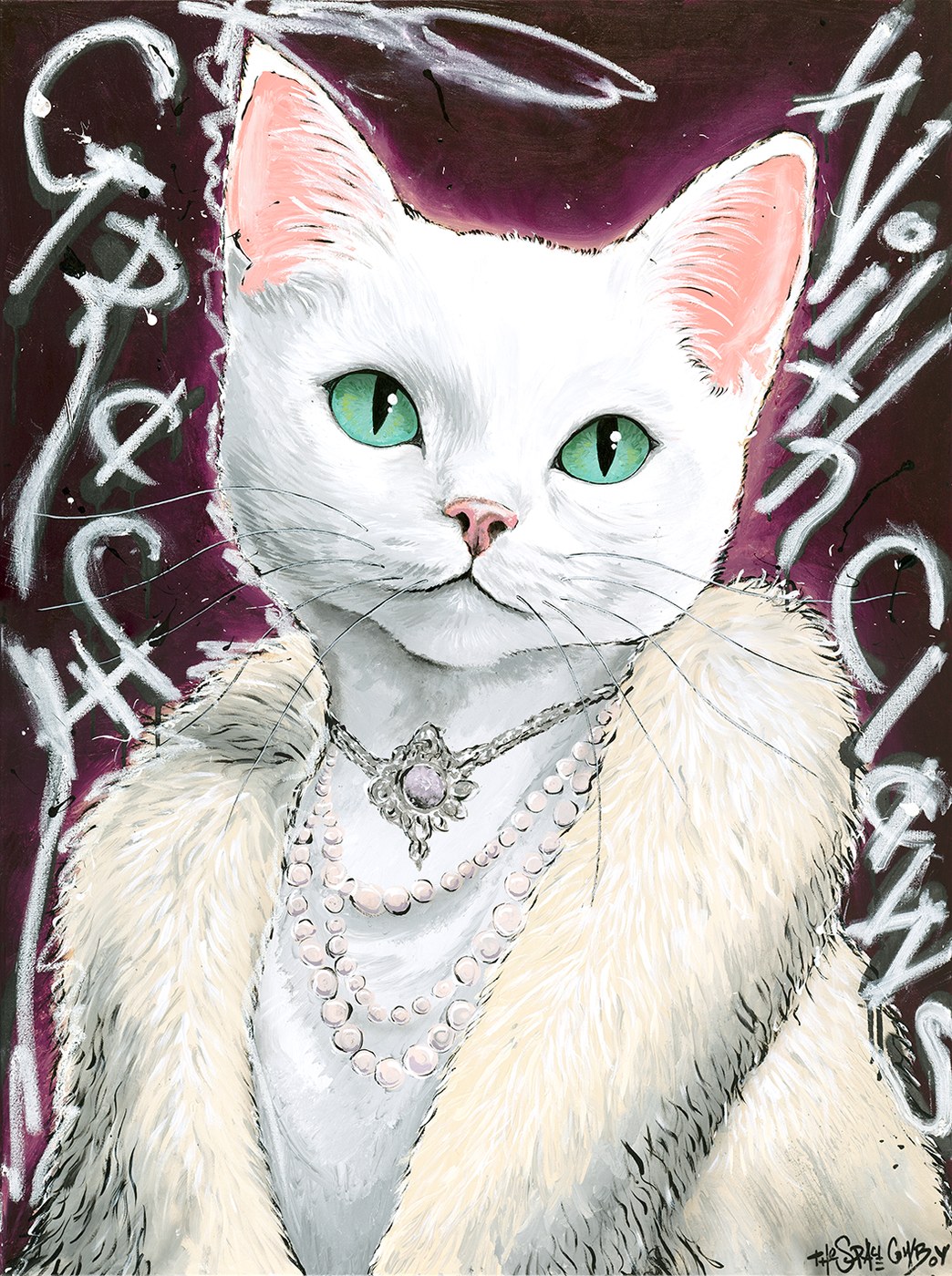 Grace with claws paper print
